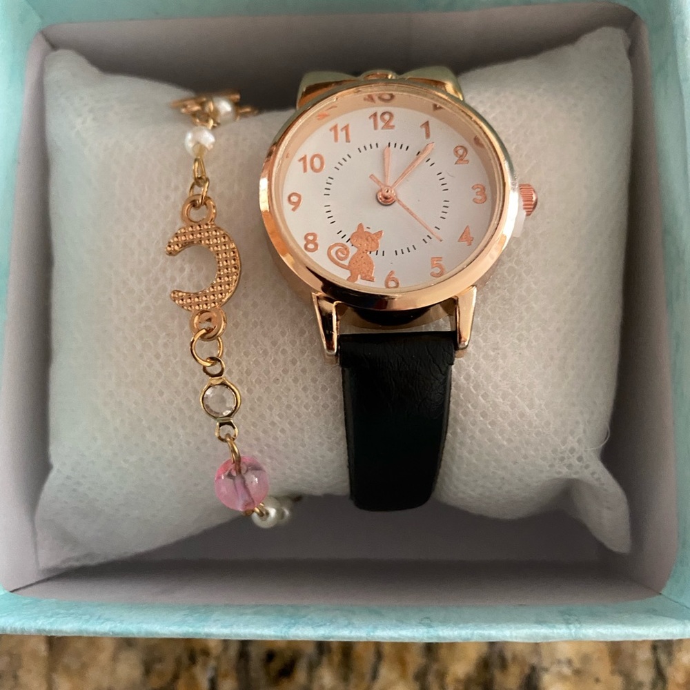 ALLOY GLASS MIRROR LADIE WATCH SET - Picture 1 of 2
